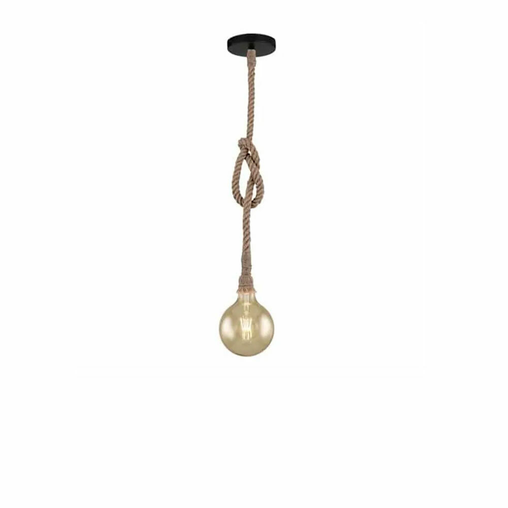 lampara ile elekam led cuerda de cáñamo natural y bombilla de filamento estilo vintage