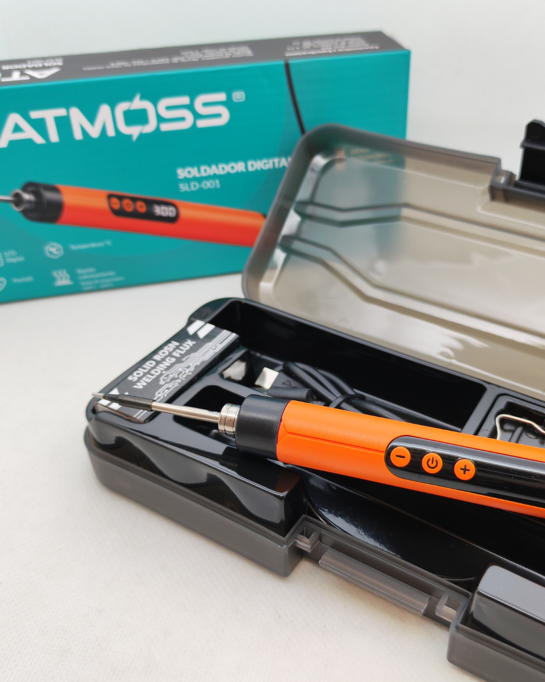 mini soldador portátil carga por usb elekam led