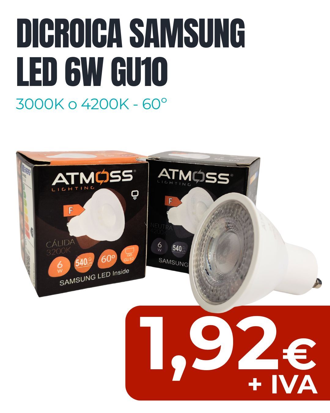 bombilla led 6w gu10 especial oferta elekam led aniversario